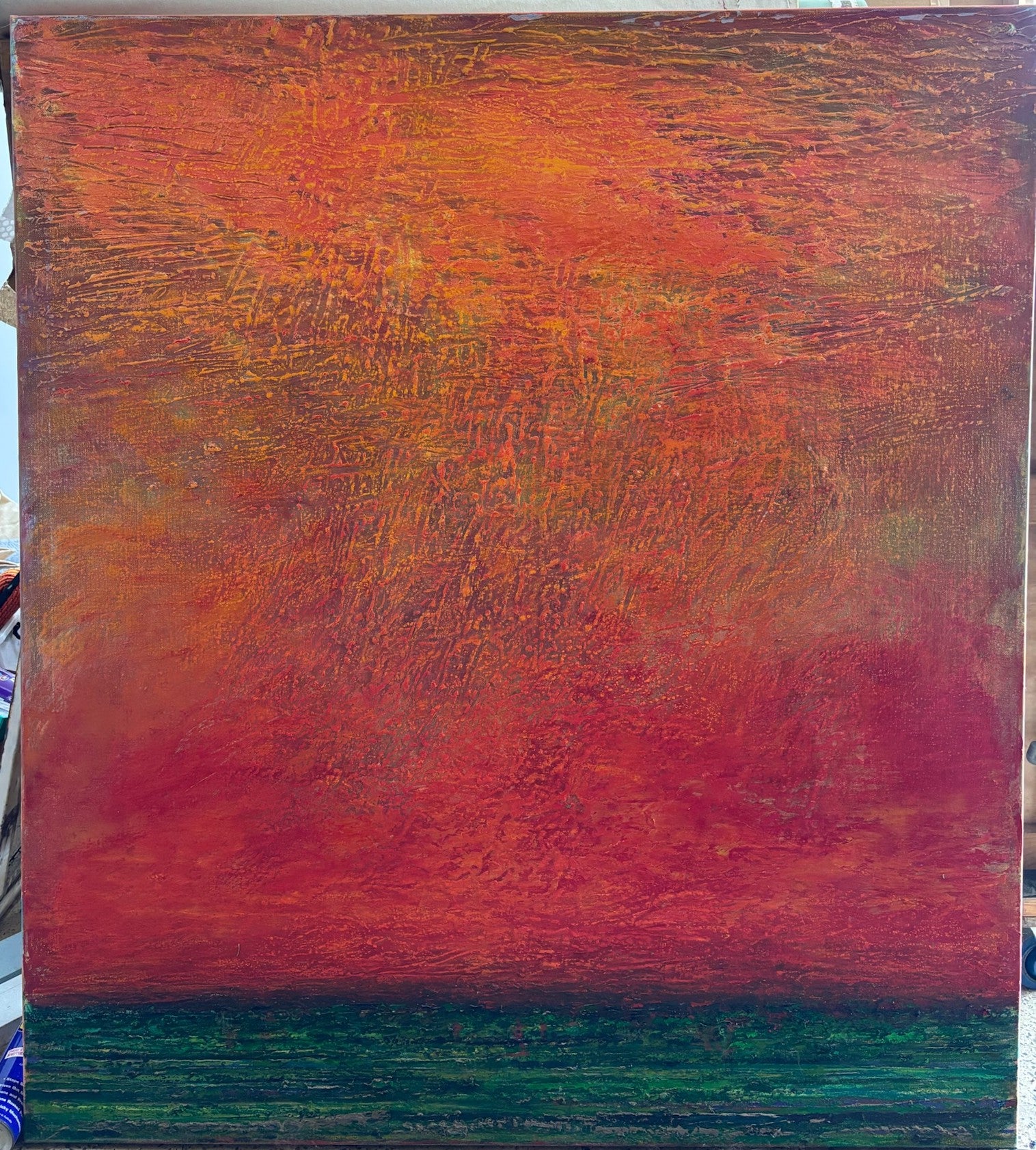 Patrick Grieve "Patterned sky before Twilight" oil on canvas 2013