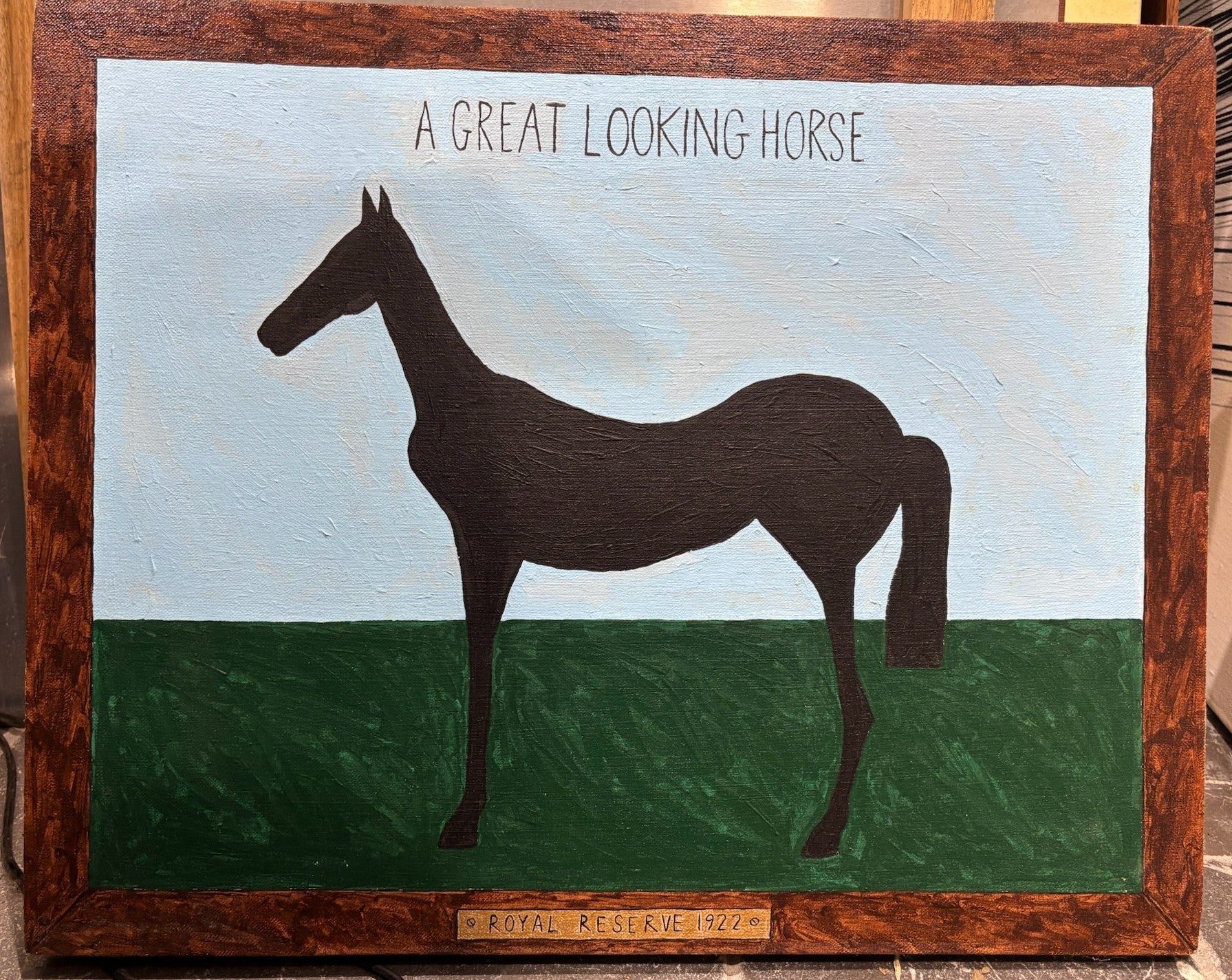 Mande Bijelic "A Great Looking Horse" Oil on canvas